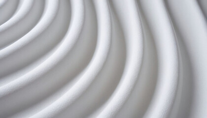 Modern wave pattern on styrofoam surface creating unique visual effects for architectural models or product design applications with smooth flowing lines and contemporary aesthetic qualities