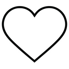Heart outline vector icon