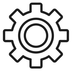 Settings outline vector icon