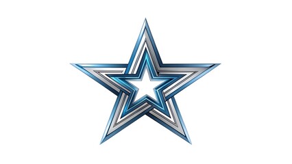 Obraz premium Blue and Silver Star Logo