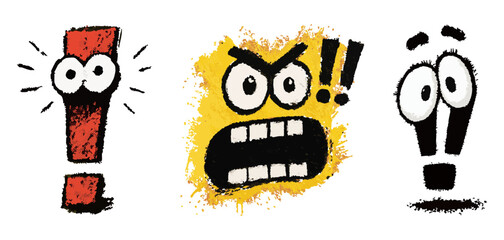 funny face with exclamation mark