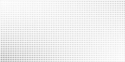 Halftone black polka dots pattern on white background, minimalist abstract wall, arranged in diagonal lines, Black and white doted texture background.
