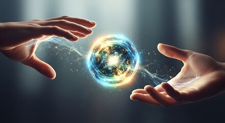 Energy Manipulation - Hands Creating a Glowing Orb of Power.