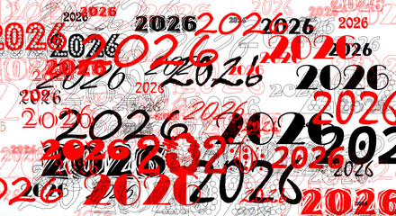 nowy rok, sylwester, data, liczby, cyfry, tekst,, zmiana, 2025, 2026 © Marek