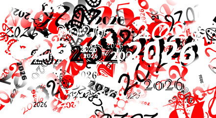 nowy rok, sylwester, data, liczby, cyfry, tekst,, zmiana, 2025, 2026 © Marek