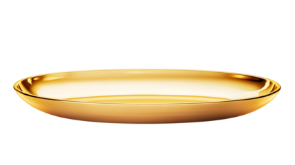 Luxurious golden bowl in photorealistic studio shot for elegant home decor