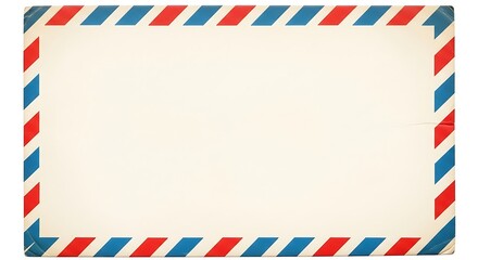 Fototapeta premium Airmail Envelope Blank Vintage Postal Template.