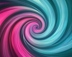 Swirling vortex of space-time with colorful light trails black hole background