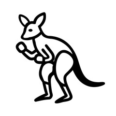 Standing Kangaroo Silhouette - Wildlife of Australia