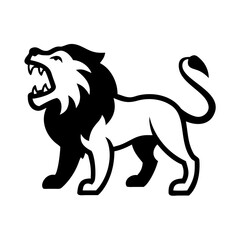 Majestic Lion Silhouette - King of the Jungle Mascot