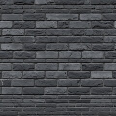Obraz premium Dark Gray Brick Wall Texture - Modern Urban Design Element.