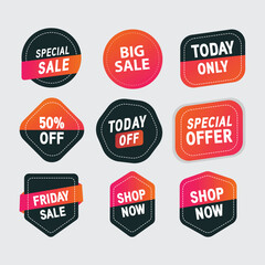 Eye-Catching Sale Banners and Discount Badges for Retail and Marketing Promotions