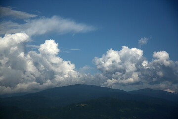 View over mountain chain