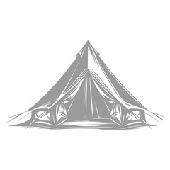 Hand-Drawn Camping Tent Illustration