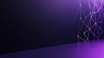 Abstract purple background with network structure. Perfect for tech or futuristic presentations. Ideal for modern, high-tech themes.