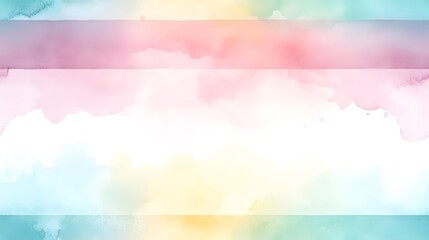 Soft pastel watercolor washes create a cheerful, airy background design.