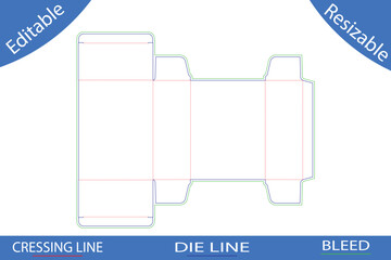 Packaging Box Die Cut Template Layout vector illustration