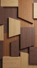 Abstract Wood Panel Composition - A Study in Textures and Tones.