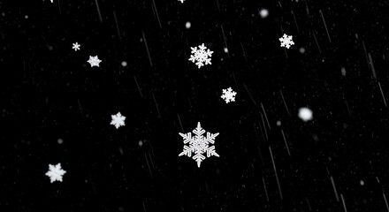 Snowflakes Falling in the Dark - A Winters Night Dream.