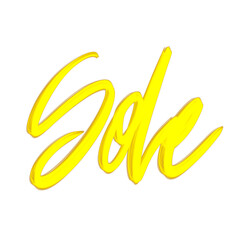 Obraz premium Sale text in yellow isolated on transparent background for marketing and advertising