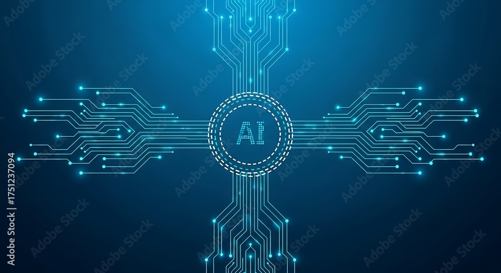 Wall mural abstract technology network connection concept. abstract tech design.