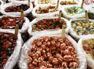 Gummy bears in a market