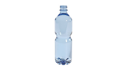 Fototapeta premium A clear plastic bottle filled with fresh, pure water, isolated on a white background