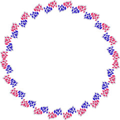 Fototapeta premium Doodle frame with colorful elements. Rain drops graphic template. Cute empty frame box