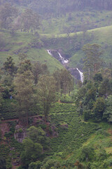 View of St. Claire Falls from The Watefall Villa in Sri Lanka.
