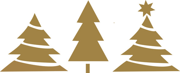 Obraz premium set of christmas trees