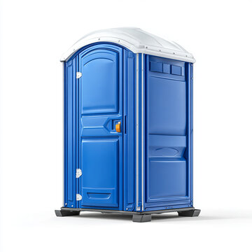 Portable toilet cabin &ndash; isolated white background