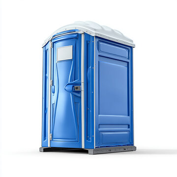 Portable toilet cabin &ndash; isolated white background