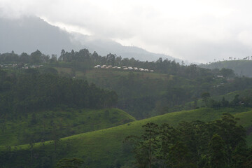 View of the mountains from The Watefall Villas in Sri Lanka.