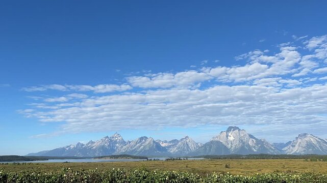 A time-lapse video of the beautiful Grand Teton mountains and flowing clouds.
A view from Jackson Lake Longe, where the Jackson Hole Conference is held every summer.