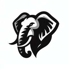 Dynamic elephant logo design perfect for branding, representing strength, intelligence, and a professional business image, ready for commercial use