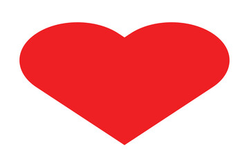 heart icon, flat style heart icon on white background.