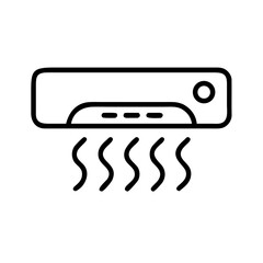 Air conditioner icon showing cooling