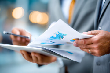 Executives conduct thorough financial analysis using laptop and paper, precise analysis drives decisions, modern data analysis methods, collaborative analysis session