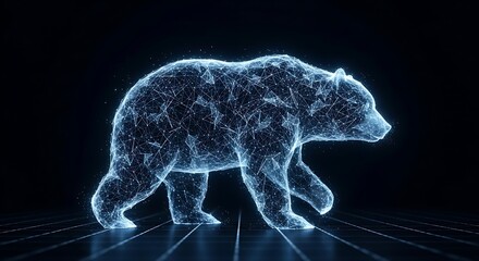 Digital Bear - A Futuristic Representation of Wildlife in Technology.