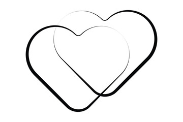 double heart and two heart icon.