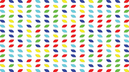 Abstract Leaves Pattern Graphic Design Bold Colors Seamless Textile Background