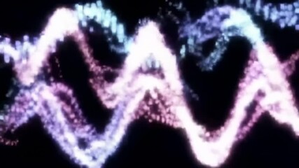 Glowing DNA strands intertwine on black, a futuristic scientific background - Powered by Adobe