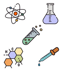 drawing science illustrations design for templates.	