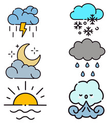 drawing season illustrations design for templates.	