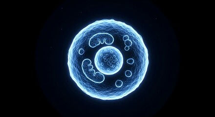 Cellular Structure - A Detailed View of a Biological Cell.