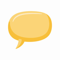 Yellow speech bubble with a blank space for text