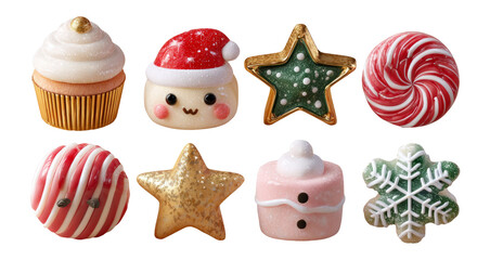 Cute Holiday Themed Decorations with Sweet Treats and Festive Colors