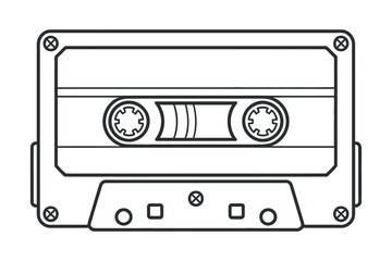 Cassette Tape Illustration Audio Recorder Media Technology Music Player Simple