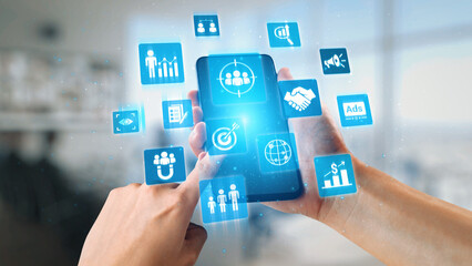 Concept of target group strategy optimizes digital marketing. This approach focuses on specific...
