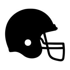 Veterans day vector illustration of a black football helmet with a white circle on the side view